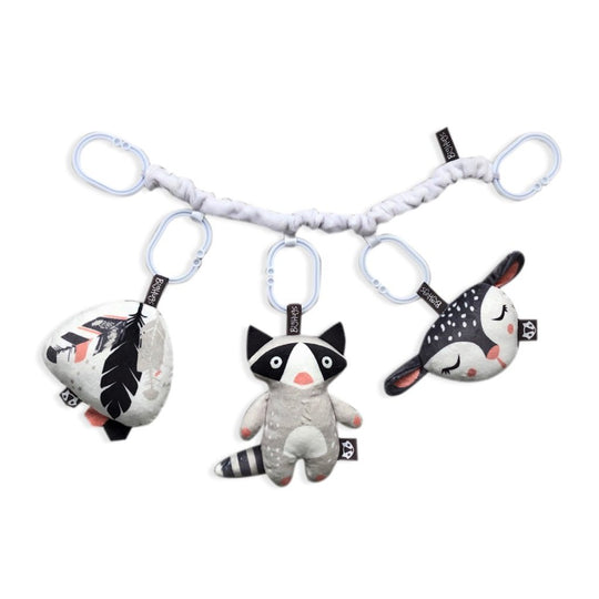 Ethically Made - 3 pc Activity Toy - Stroller Toy - Forest Theme banner
