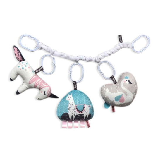 Ethically Made - 3 pc Activity Toy - Stroller Toy - Whimsical Theme banner