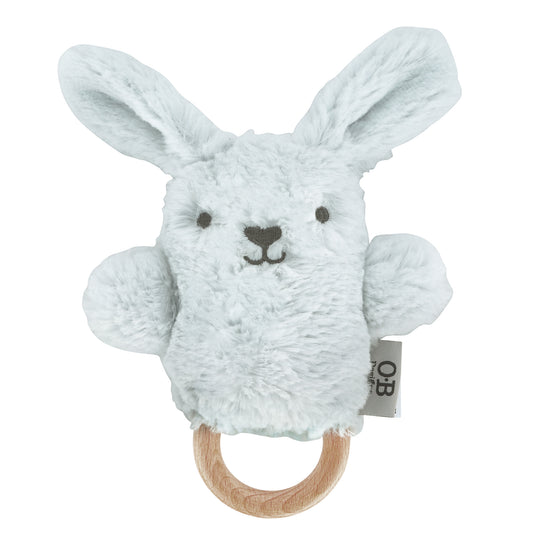 Baxter Soft Blue Bunny Soft Rattle Toy 6.8" / 17cm banner