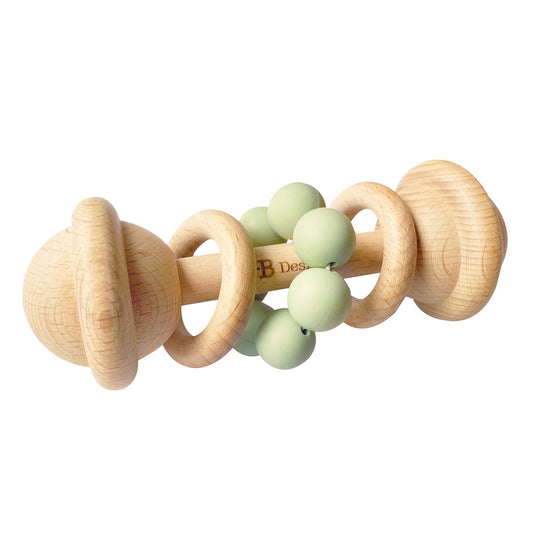 Wooden Rattle Toy - Mint banner