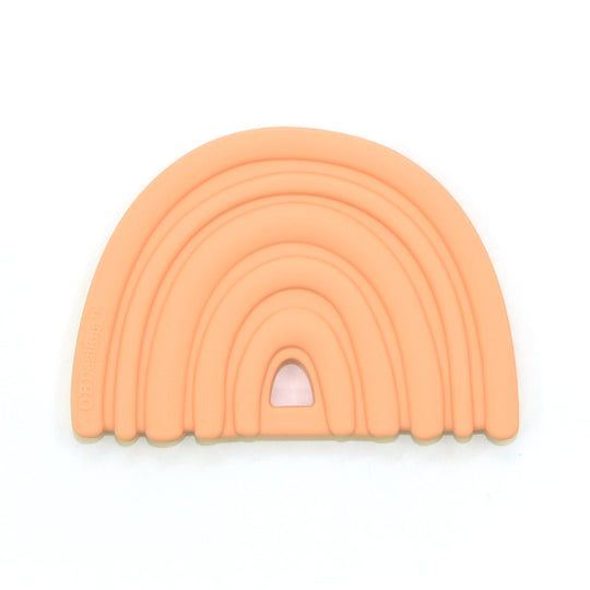 Silicone Rainbow Teether - Peach banner