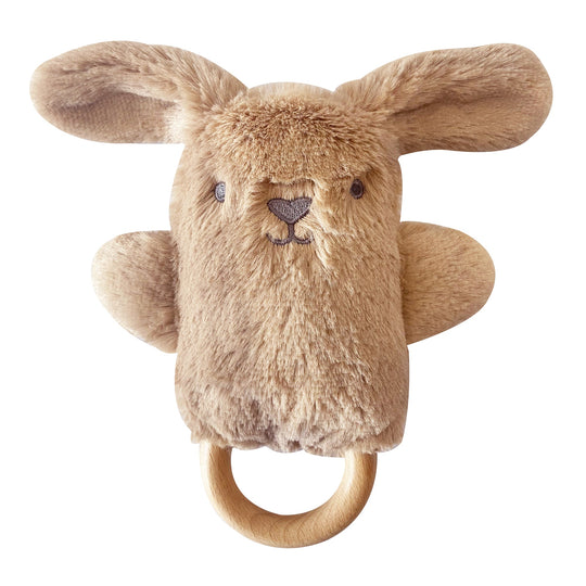 Bailey Caramel Bunny Soft Rattle Toy 9" / 19cm banner