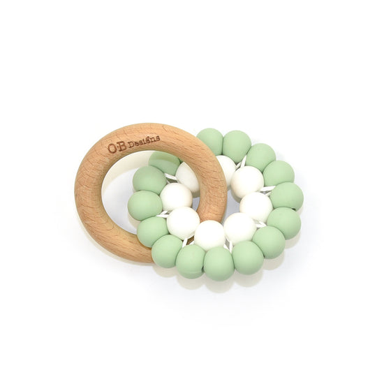 Wooden Teether Toy - Mint banner