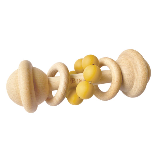 Wooden Rattle Toy - Turmeric banner